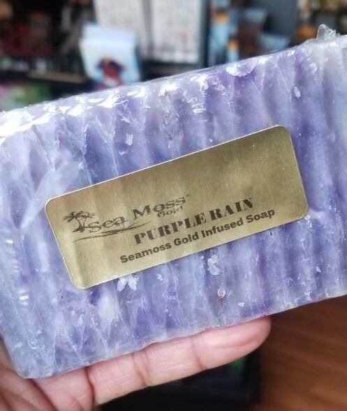 PURPLE RAIN BAR W/ SEA MOSS GOLD